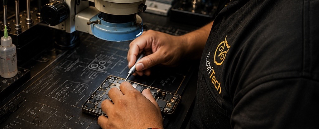 Técnico de EzoriTech realizando una reparación